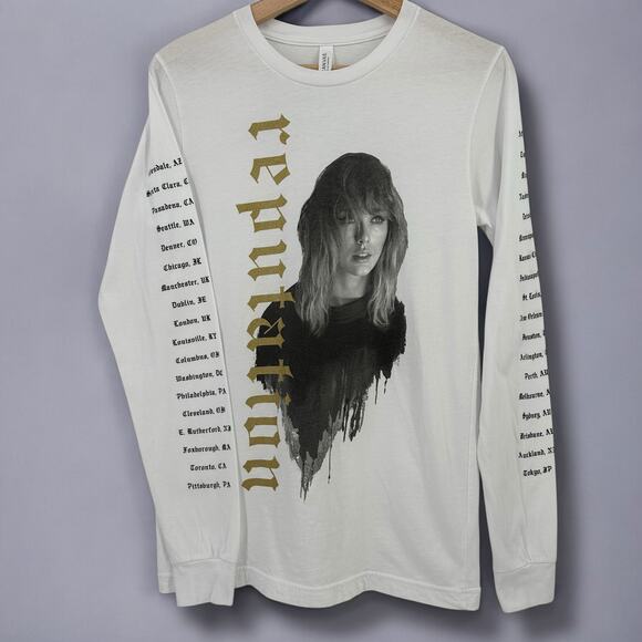 Bella Canvas Tops - Taylor Swift Reputation Statium Tour Long Sleeve T Shirt Size Small Mens Womens